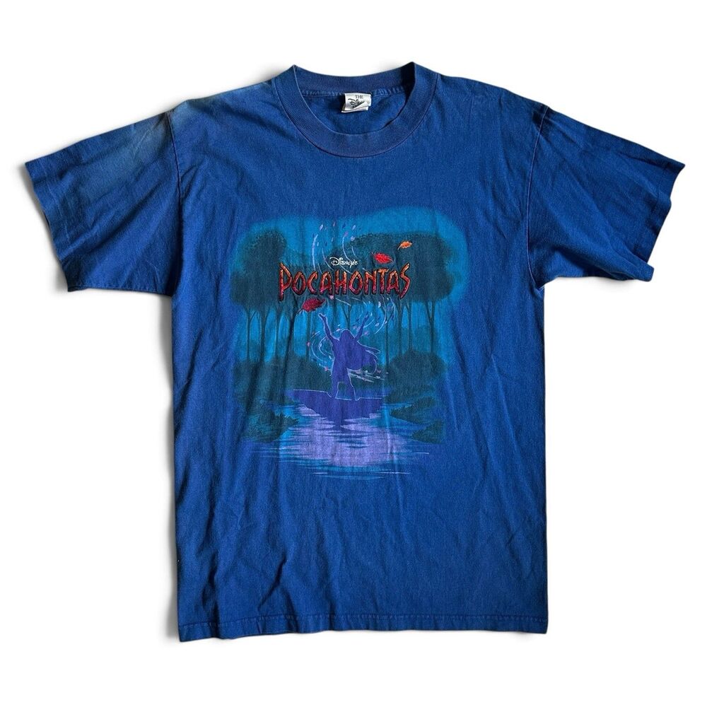 Pocahontas Disney Vintage 90s Men's Single-Stitch Movie Promo Shirt Size L Rare